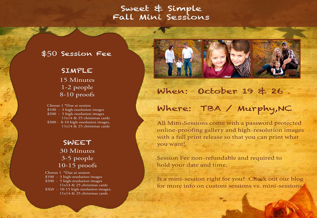 Fall mini sessions in murphy nc